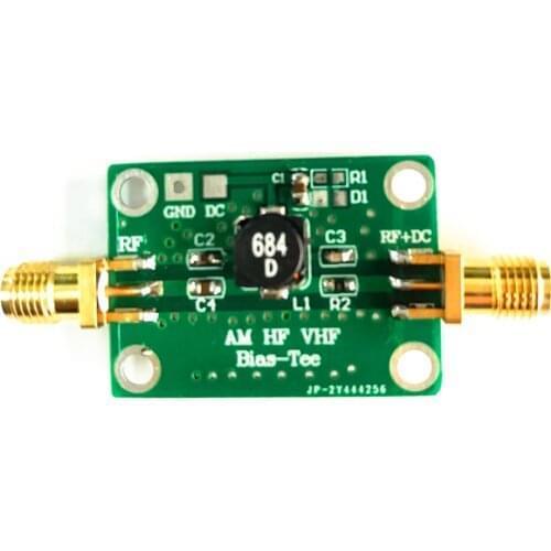 Bias Tee 25K-100MHz RF Biaser DC blocker Coaxial feed F/ VHF HF AM HAM radio RTL SDR LNA Low Noise Amplifier BiasTee