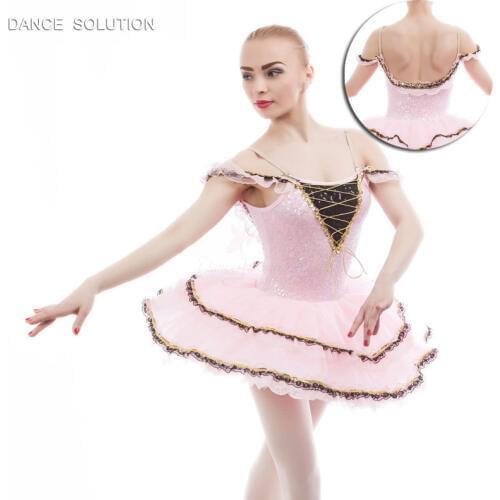 Pink Sequin Bodice with Dress Tutu Girls & Women Dance Competition Costumes Ballet Princess Skirt Ballerina Dancewear 17052
