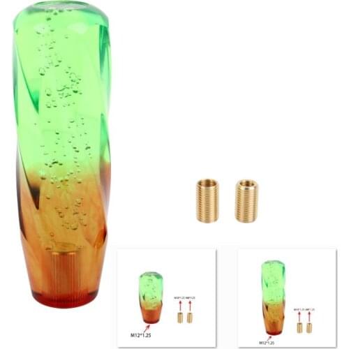 10 15 20 25 30cm Car Green Crystal Resin Gear Shift Knob Bubble AT MT Auto Manual Stick Gear Shifter Stick Gear Shift Knob