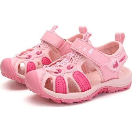 Childrens Casual Wear-resistant Sandals Breathable Beach Shoes Boys Student Soft Sole Hook&Pool Kids Summer Outdoor Girl