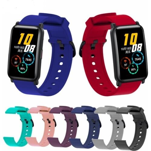 20mm Silicone Strap For Huawei Honor Watch ES Wrist band Bracelet Sport Watchband For Haylou LS02 For Amazfit Bip S Wrist Strap