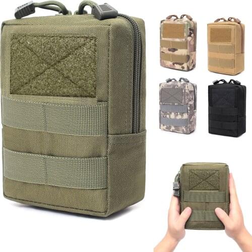 EDC Molle Bag Outdoor Vest Waist Pack Waist Bag Multifunctional Tool Zipper Waist Pack Accessory Durable Belt Pouch