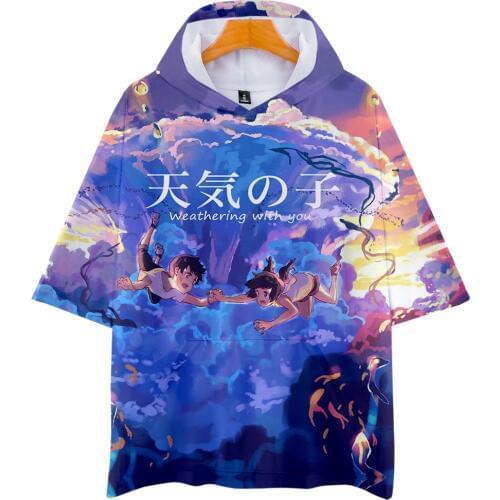 Printed Son of the weather T-Shirt Hoodies Women/Men short Sleeve Hooded Sweatshirts Hot Sale Casual Trendy Streetwear T Shirt