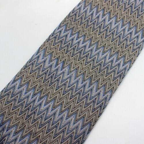 Knitting Lace Fabrics Zig Zag 1 Meter Green Wave Striped Soft Crocheted Lace Cloth For Dress 150CM Wide 170g/Meter