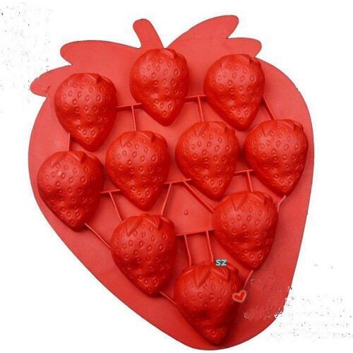 CPAM Free shipping 20pcs/lot strawberry Unique & Novelty Ice Cube Tray ice mould box