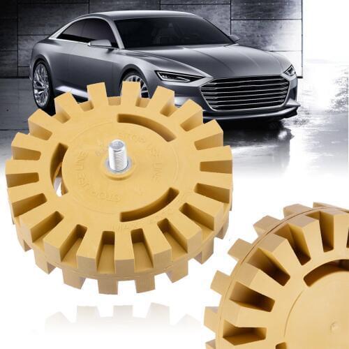 Decal Removal Eraser Wheel For Power Drill Arbor Adapter 4" Rubber Eraser Wheel Car Glue Adhesive Sticker Auto Repair Paint Tool