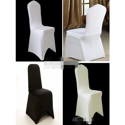 High Quality Black Polyester Spandex Wedding Chair Covers for Weddings Banquet Hotel Decoration Supplies Wholesale Prices