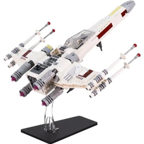 Acrylic Display Stand for Wars Luke Skywalker’s X-Wing Fighter 75301 75302 Model Building Blocks (Not include the model)