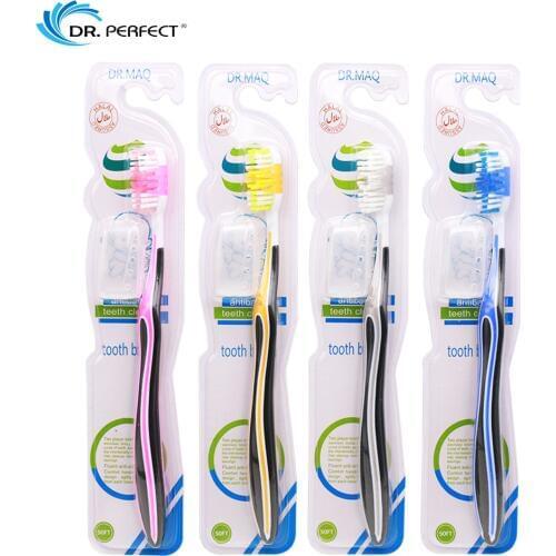 8 Pieces Adult Toothbrush With Cover Medium Soft Bristle Teeth brush Oral Cleaning Teeth Whitening Toothbrush
