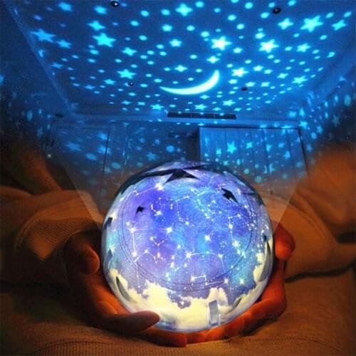 Starry Sky Night Light Magic Star Moon Planet Projector Lamp LED Earth Universe Flashing Bedroom Decorate Light Christmas Gift
