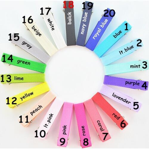 30pcs/lot free shipping 2'' Satin Ribbons Alloy Hair Clips DIY Korean Hairpin For Girl Hair Accessoreis 20 Color in Stock