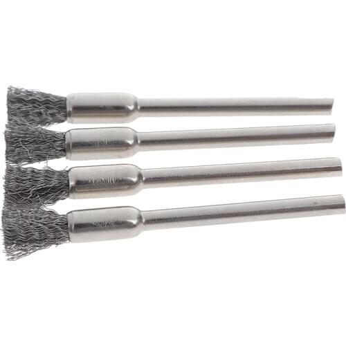 4Pcs 50mm Steel Wire Brushes Polishing Wheel Brush for Tools Mini Brushed Burr Welding Metal Surface Pretreatment Grinding