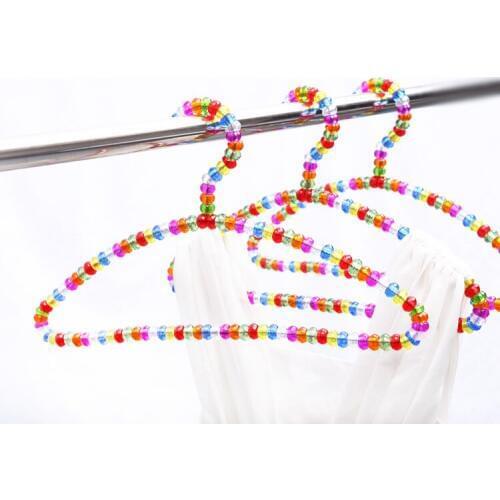 5pcs/lot 40cm/41cm/42cm 7color adult pearl coat rack, anti-skid curved pearl hangers can be rotated 360 degrees