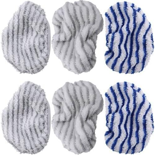6Pcs Microfibre Cloth Pads for Rowenta Clean&Steam ZR005801 Cleaner Accessory for Various Floors Quick Cleaning &Drying