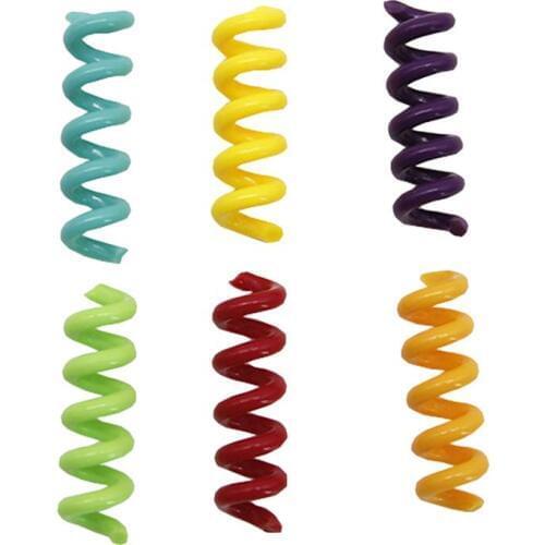 6Pcs Silicone Red Wine Glass Marker Drink Marker Creative Spring Spiral Glass Identification Marker (6 Colors Mixed)