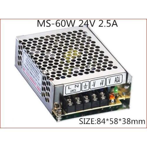60W 24V 2.5A Compact Single Output Switching power supply for LED Strip light AC-DC
