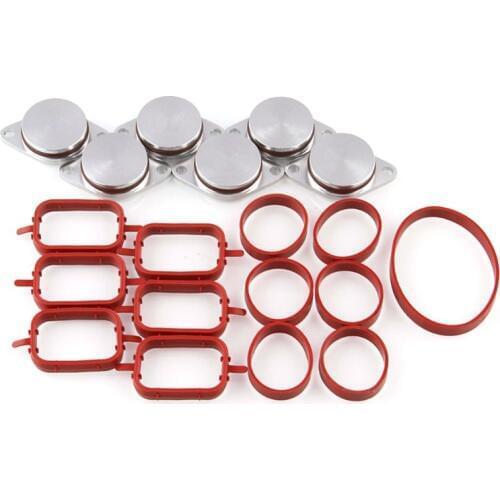 6X 33MM for diesel swirl blanks flaps repair delete kit with intake gaskets