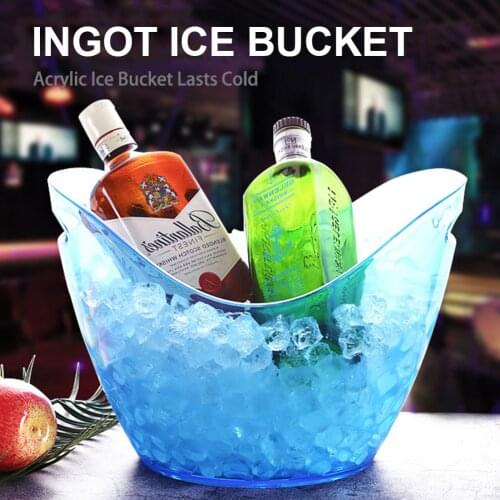 Champagne Wine Bucket Large Transparent Portable Beer Cooler Barrel Ice Buckets for Nightclub Bar Party Decoration