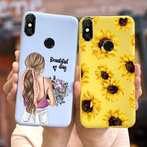 For Xiaomi Redmi 6 Pro Case Cute Sunflower Cover Soft Silicone Phone Cases For Xiaomi Mi A2 Lite Redmi 6 Pro Cover Bumper 5.84