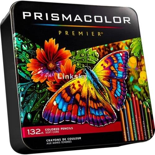 Sanford Prismacolor Premier Colored Pencils, Soft Core, 132 Multi Colors,Ultra smooth, even color laydown,Sketch School Supplies