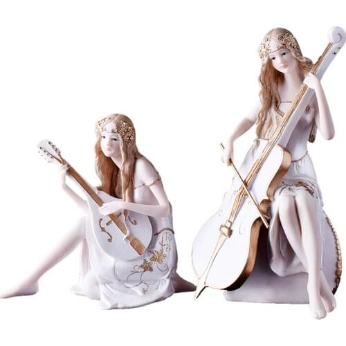 Europe Musical Beauty Ornaments Home Decoration Play the Cello Violin Decoration Creative Student Child Birthday Gift