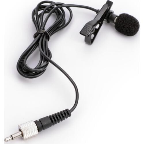 Professional Lavalier Lapel Tie Clip Cardioid Condenser Microphone Wireless BodyPack Transmitter 3.5 mm Lockable