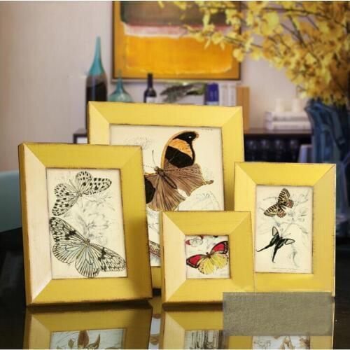 Classical Wooden Photo Frames Vintage Picture Frame Desktop Decor Bedroom Home Wall Decoration Wooden Photo Frame Picture Frame