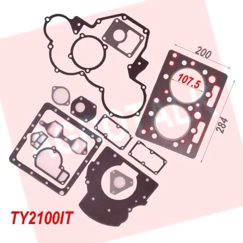 Set of block gaskets including cylinder head gasket for Jiangdong TY295IT/TY2100IT/JD2102T/JD2102Q