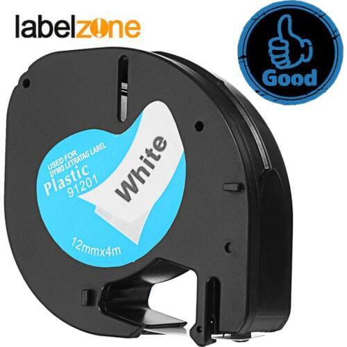 LABELZONE Multicolor Plastic Tape Compatible Dymo Letratag Printers 91201 12mm*4m 91202 91203 91204 91205 12267 for Dymo Printer
