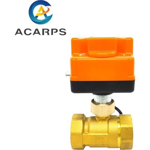1" Brass Electric Ball Valve Two-Wire One-Control Two-Way Electric Actuator Internal Thread With Manual Switch