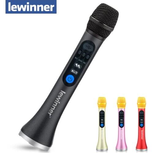 Lewinner L-899 Wireless Microphone 30W Mic Karaoke machine Professional Bluetooth Handheld Portable Speaker KTV Player