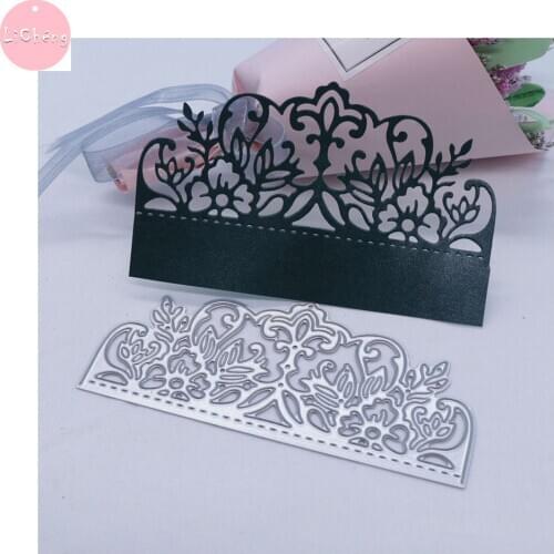Flower Edge Metal Cutting Dies Scrapbooking Craft DIY Stencil Border Embossing Folder Molds Clear Stamps and Slimline Die 2020