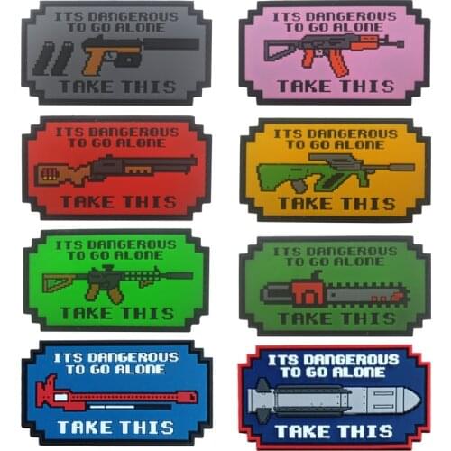 PVC Patch Armband Its Dangerous To Go Alone Badge Military Take This Decorative Weapon Applique Tactical Patches