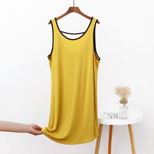 Summer Woman Short Mini Nightgown Sleepwear Sleeveless O Neck Homewear Ladies Dress Sexy Soft Loose Casual Nighties Homewear