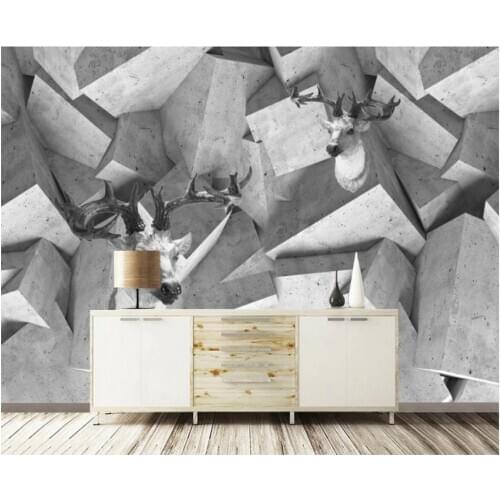 Wallpaper for walls 3 d for living room Modern minimalist geometric three-dimensional mural background wall