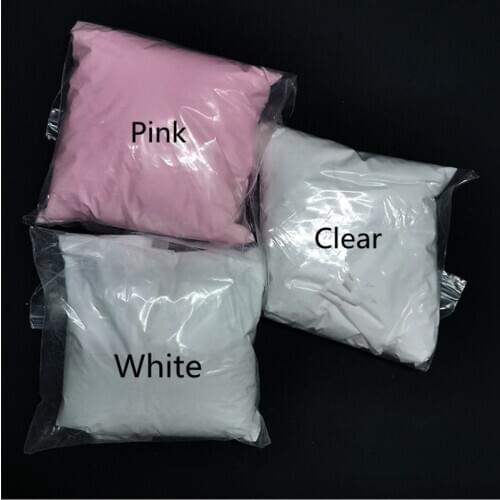 Wholesale White Clear Pink Nail Acrylic Powder Nail art crystal powder carved pollen 1 Kilogram