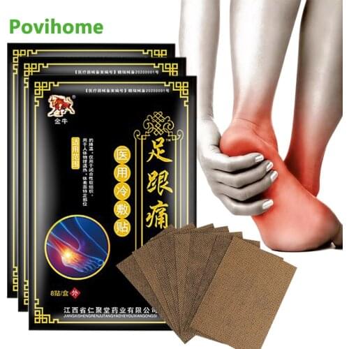 8Pcs Herbal Heel Spurs Patch Pain Relief Calcaneal Tendonitis Plaster Foot Care Treatment Painkiller Sticker Health Care Tools