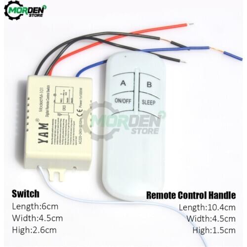 1/2/3/4 Way AC 220V RF Remote Control Switch Kit For LED Light Chandelier Digital Wireless ON/OFF Ceiling Fan Panel Switch