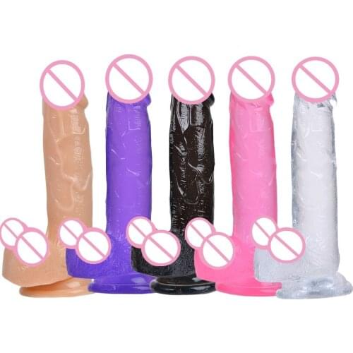 3 Sizes Realistic Jelly Dildo Strong Suction Cup Male Artificial Penis Adult Sex Toy Anal Plug Vagina Female Masturbator