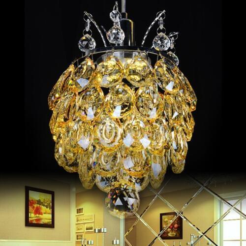 2017 Luxury LED Modern Luster Crystal Chandelier Lights Faixture For Foyer Bedroom Hotel Project Flush Mounted ceiling lamps