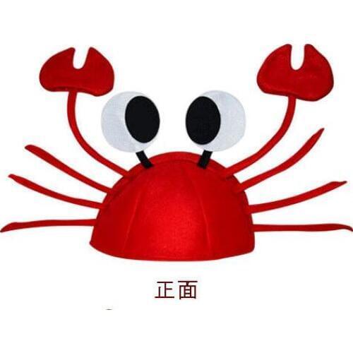 Christmas Funny Cute Red Crab Hat Party Costume Free Size Gift Present Casquette Femme Supplies
