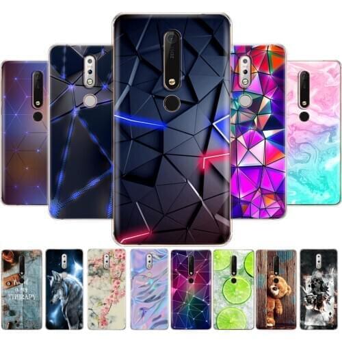 Silicon case for Nokia 6 6.1 7 plus 8 9 nokia 6 2018 x5 x6 case soft tpu phone back cover Coque bumper painting pattern
