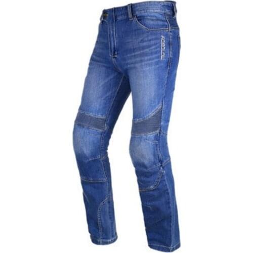 Cycling Pants Mens Motorcycle Jeans Summer Mesh Anti-fall Thin Leisure Motorcycle Rider Equipment