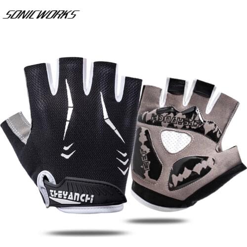 Bike Mountain Half-finger Non-slip Anti-shock Gloves Cycling Shockproof Breathable Soft Fitness Sports Gloves For Men Women