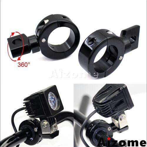 Motorcycle 1" 7/8" Handlebar Auxiliary Lights Brackets For Honda BMW Suzuki 32mm 25mm Spotlight Holders Fog Light Mount Clamps