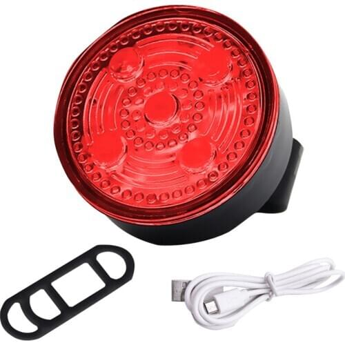 Bicycle Tail Light Sporty LED Rear Light USB Rechargeable Red High-intensity Bicycle Tail Light Waterproof Safety Warning Light