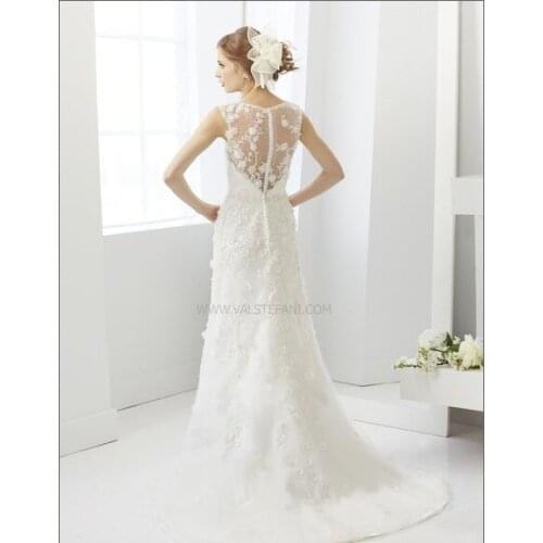 Free shipping new fashion 2016 legant vintage finished tulle white cap sleeve lace wedding dresses beaded crystal brida gowns