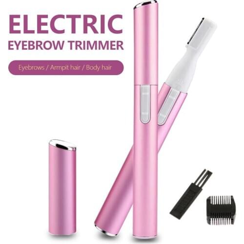 1pc Hair Remover Electric Eyebrow Trimmer Scissors Men Shaving Cutting Machine Lady Makeup Shaver Mini Razor For Women