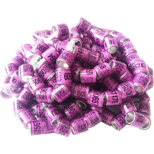 100Pcs Aluminium Bird Pigeons Foot Rings Bands 8mm for 2020 Racing