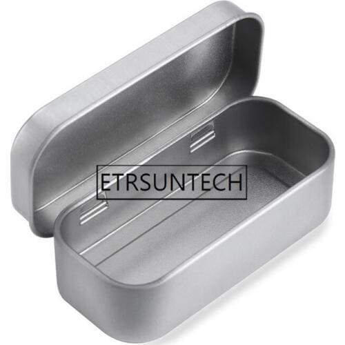200pcs Portable Metal Lip Small Storage Box Case Organizer For Money Coin Candy Keys Tin Silver Storage Box